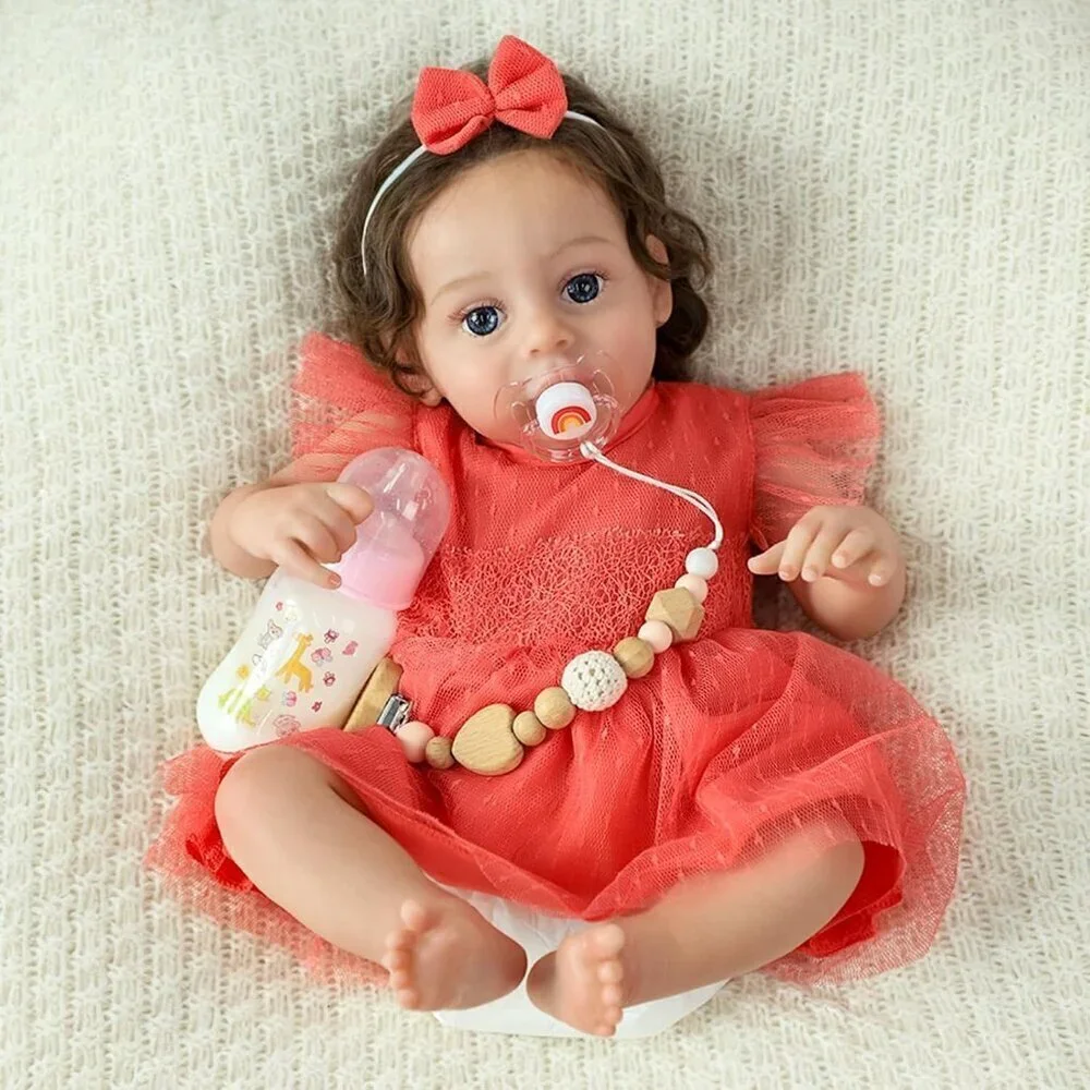 🆕20Inch Realistic-Newborn Baby Doll Girl Silicone Real Life Open Eyes Baby Doll